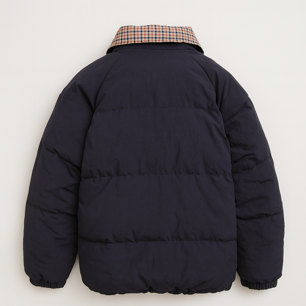 Reversible Check & Navy Puffer