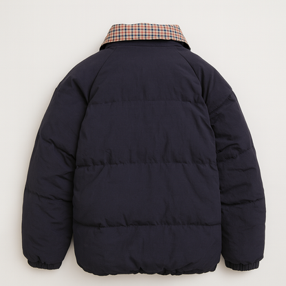 Reversible Check & Navy Puffer